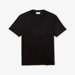 Lacoste Erkek Regular Fit Timsah Baskılı Siyah T-Shirt