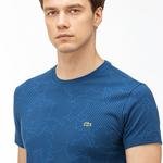 Lacoste Erkek Mavi Desenli T-Shirt