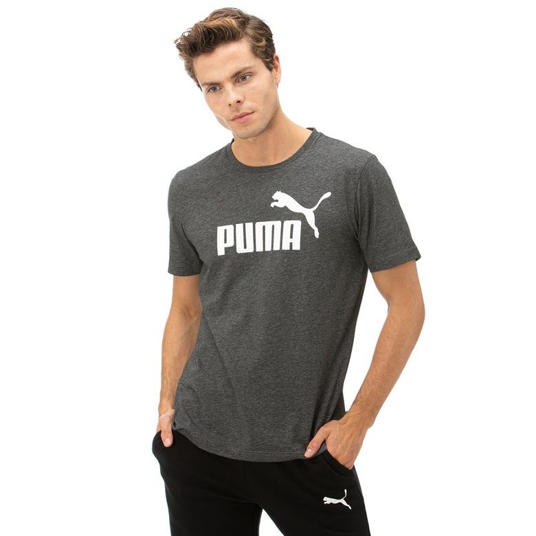 Puma Essentials+ Heather Erkek Gri T-Shirt