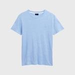 Gant Erkek Açık Mavi Regular Fit Keten T-Shirt