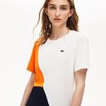 Lacoste Kadın Blok Desenli Renkli T-Shirt