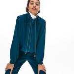 Lacoste Motion Kadın Bol Kesim Kapüşonlu Mavi Sweatshirt