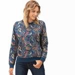 Lacoste Kadın Lacivert Desenli Sweatshirt