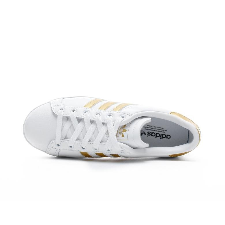 adidas Coast Star Kadın Beyaz - Altın Spor Ayakkabı