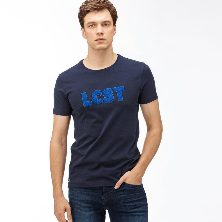 Lacoste Erkek Baskılı Lacivert T-Shirt