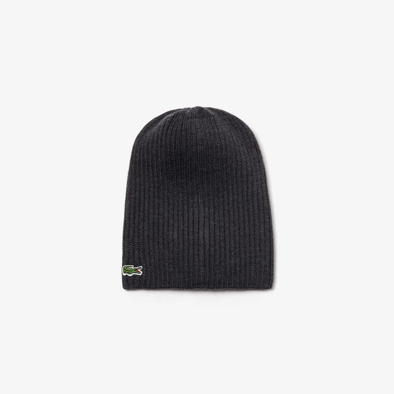 Lacoste Unisex Yün Gri Bere