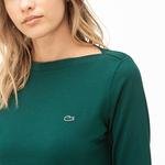 Lacoste Kadın Yeşil Truvakar Kollu T-Shirt