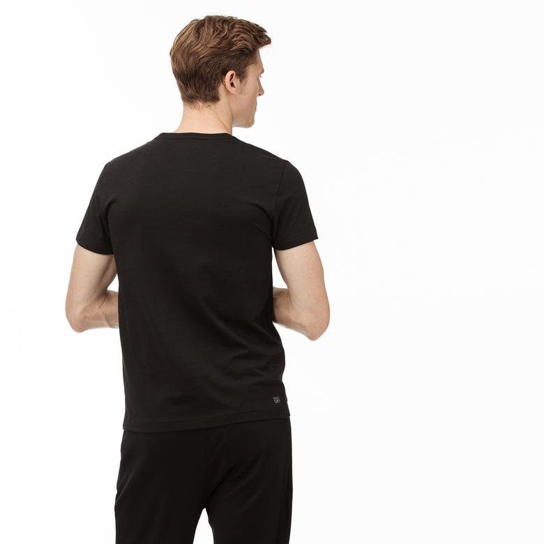 Lacoste Sport Erkek Siyah Baskılı T-Shirt