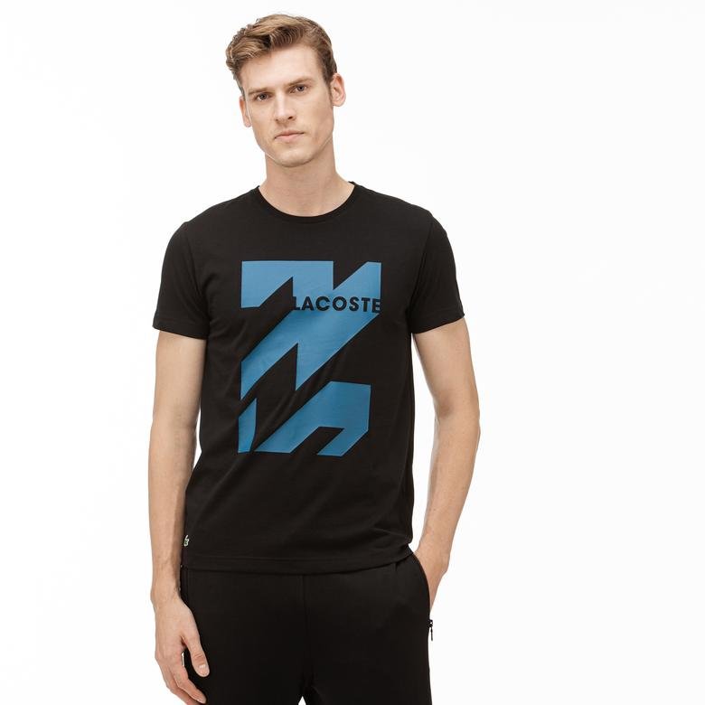 Lacoste Sport Erkek Siyah Baskılı T-Shirt