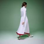 Lacoste Fashion Show Kadın Asimetrik Kesimli Beyaz Etek
