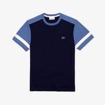 Lacoste Erkek Blok Desenli Lacivert T-Shirt