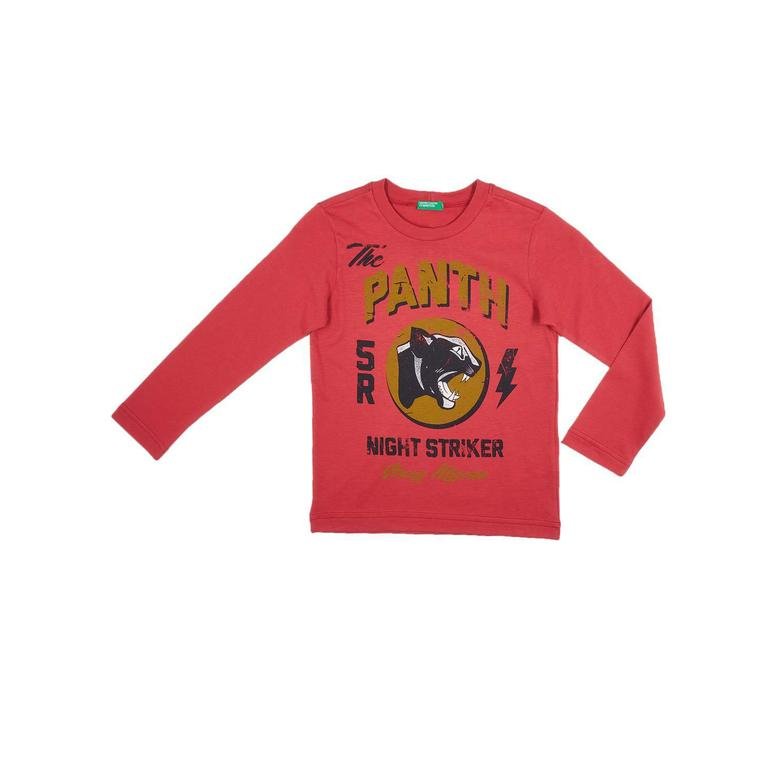 Benetton Çocuk Grafik Baskılı T-Shirt