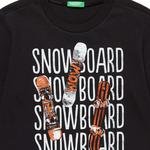 Benetton Çocuk Snowboard Baskılı T-Shirt
