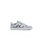 Vans Old Skool Glitter Checkerboard Gümüş - Siyah Çocuk Sneaker