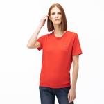 Lacoste Kadın Kayık Yaka Kırmızı T-Shirt