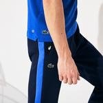 Lacoste Sport Erkek Bisiklet Yaka TİMSAH Baskılı Saks Mavi T-Shirt