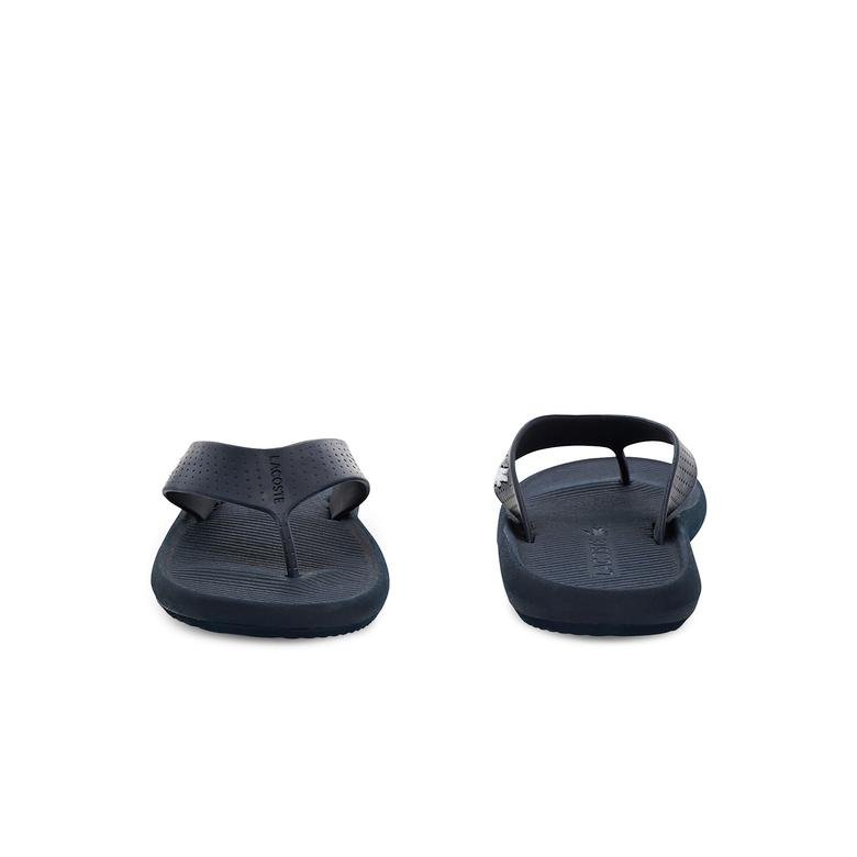 Lacoste Croco Sandal 219 1 Cma Erkek Lacivert - Beyaz Terlik