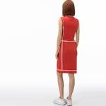 Lacoste Kadın V Yaka Kolsuz Kırmızı Elbise
