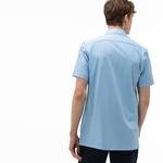 Lacoste Erkek Slim Fit Kısa Kollu Açık Mavi Gömlek