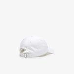 Lacoste Unisex Timsah Baskılı Beyaz Şapka