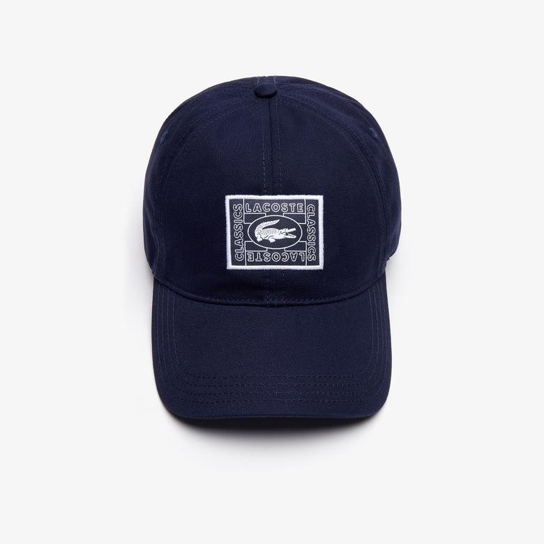 Lacoste Unisex Timsah Baskılı Lacivert Şapka