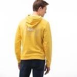 Lacoste Erkek Kapüşonlu Baskılı Sarı Sweatshirt