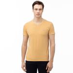 Lacoste Erkek V Yaka Açık Sarı T-Shirt