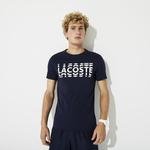 Lacoste Sport Erkek Bisiklet Yaka Baskılı Lacivert T-Shirt