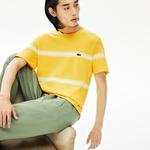 Lacoste Erkek Bisiklet Yaka Çizgili Sarı T-Shirt