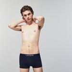 Lacoste Erkek Timsah Desenli 3'lü Yeşil - Bordo - Lacivert Boxer