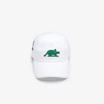 Lacoste X Jeremyville Unisex Desenli Beyaz Şapka