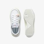Lacoste G80 0120 1 Sfa Kadın Deri Beyaz - Açık Pembe Sneaker