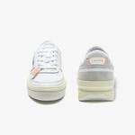 Lacoste G80 0120 1 Sfa Kadın Deri Beyaz - Açık Pembe Sneaker