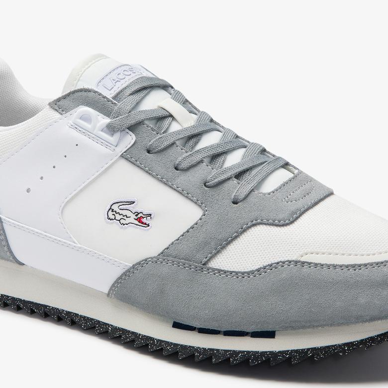 Lacoste Partner Piste 01202 Sma Erkek Gri - Beyaz Sneaker