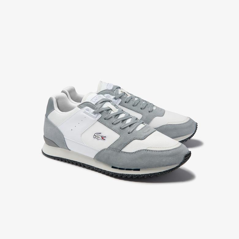 Lacoste Partner Piste 01202 Sma Erkek Gri - Beyaz Sneaker