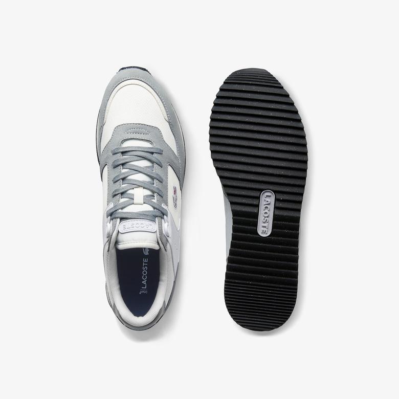 Lacoste Partner Piste 01202 Sma Erkek Gri - Beyaz Sneaker