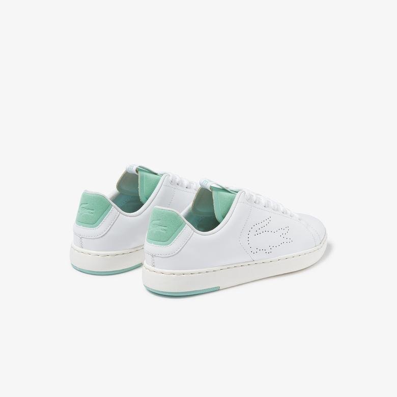 Lacoste Carnaby Evo Kadın Beyaz - Açık Yeşil Spor Ayakkabı