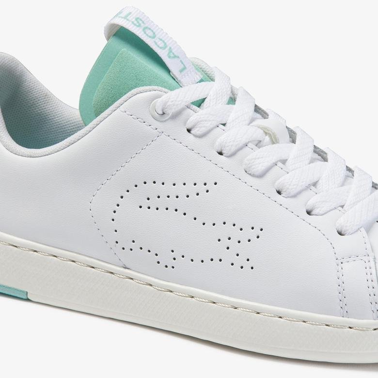 Lacoste Carnaby Evo Kadın Beyaz - Açık Yeşil Spor Ayakkabı