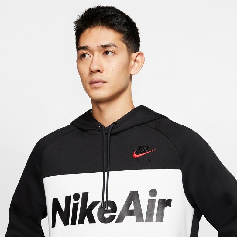Nike Sportswear Air Erkek Siyah Kapüşonlu Sweatshirt