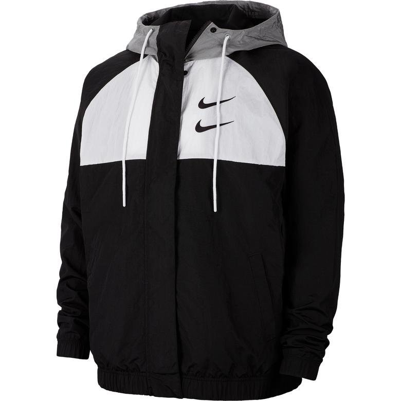 Nike Sportswear Swoosh Erkek Siyah-Gri Ceket