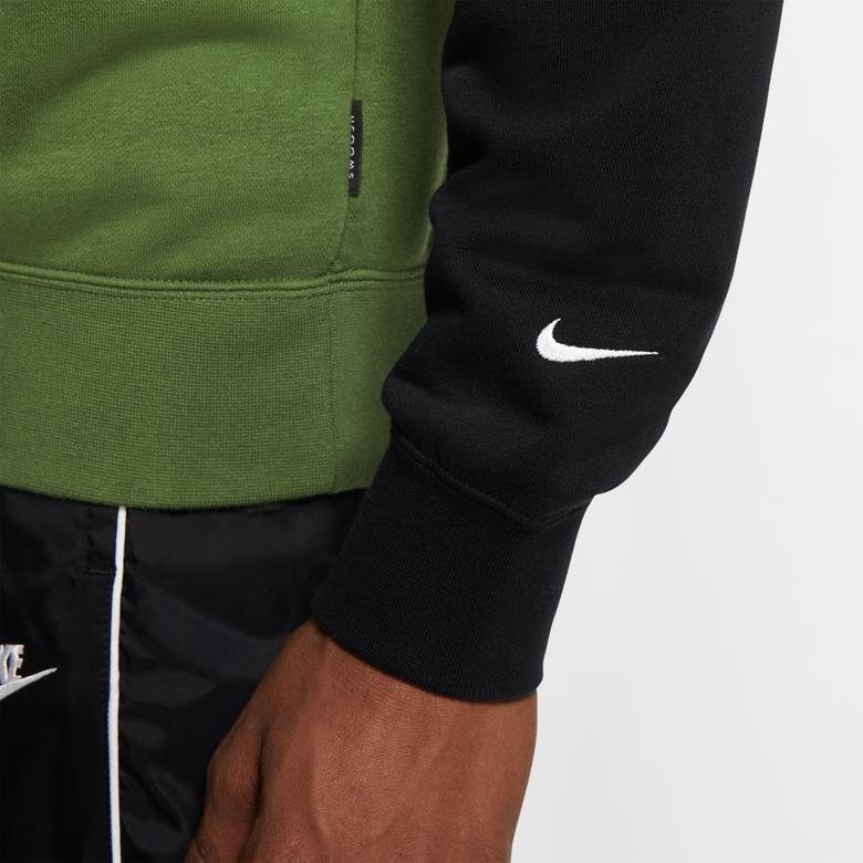 Nike Sportswear Swoosh Crew Erkek Yeşil Sweatshirt