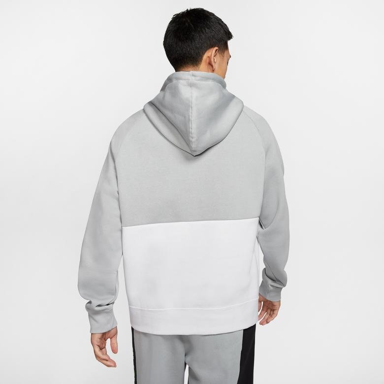 Nike Sportswear Air Erkek Gri-Beyaz Kapüşonlu Sweatshirt