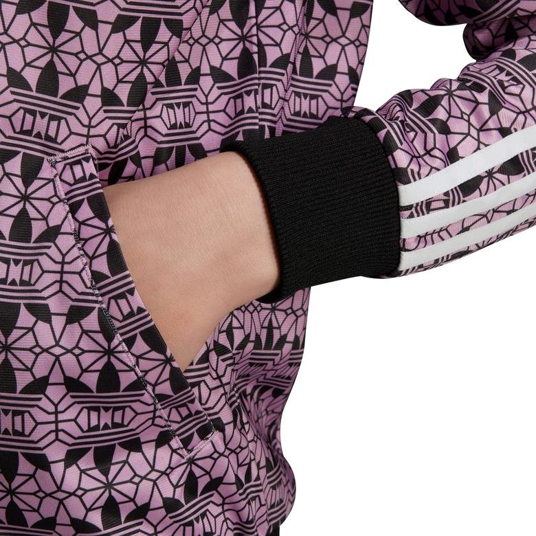 adidas AOP Kadın Mor Fermuarlı Sweatshirt
