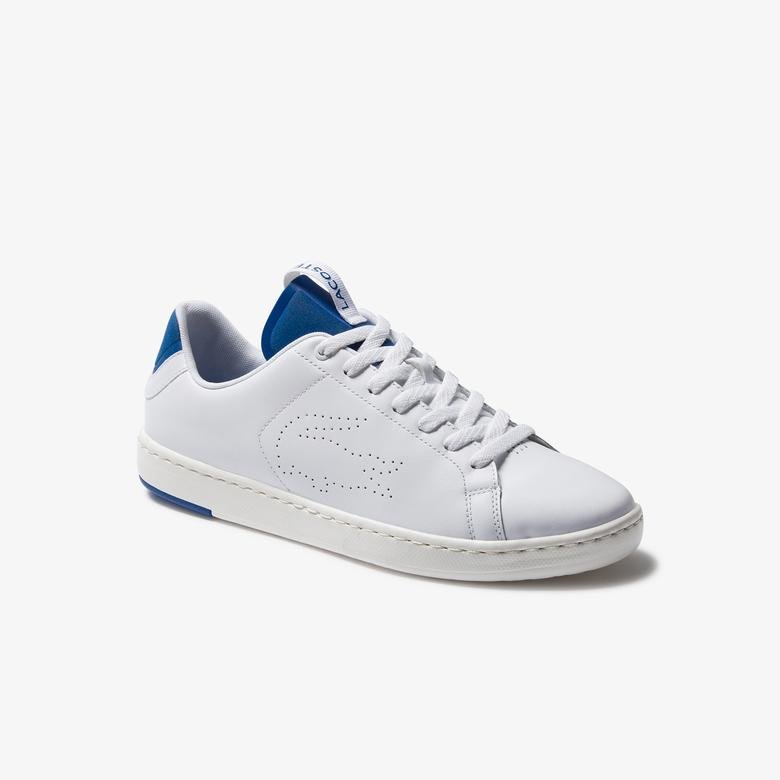 Lacoste Carnaby Evo Light-Wt 1201Sma Erkek Beyaz - Mavi Deri Sneaker