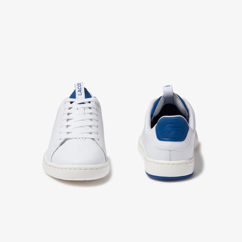 Lacoste Carnaby Evo Light-Wt 1201Sma Erkek Beyaz - Mavi Deri Sneaker