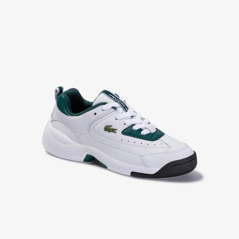 Lacoste V-Ultra Og 120 1 Sfa Kadın Koyu Yeşil-Beyaz Deri Sneaker