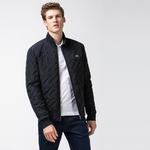 Lacoste Erkek Kapitone Dik Yaka Lacivert Mont