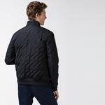 Lacoste Erkek Kapitone Dik Yaka Lacivert Mont