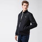 Lacoste Erkek Kapitone Dik Yaka Lacivert Mont