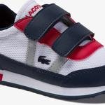 Lacoste Partner 120 1 Sui Çocuk Beyaz - Lacivert - Kırmızı Ayakkabı